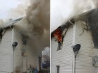 Children die in house fire after mother blocks entry.