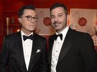 Stephen Colbert asked a group of his fellow late night hosts if they had anticipated ‘doing a job that the president of the United States would have strong feelings about’.