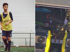 Lustica Football academy player Chris remains in a critical condition after becoming trapped beneath a train at North Melbourne Station.