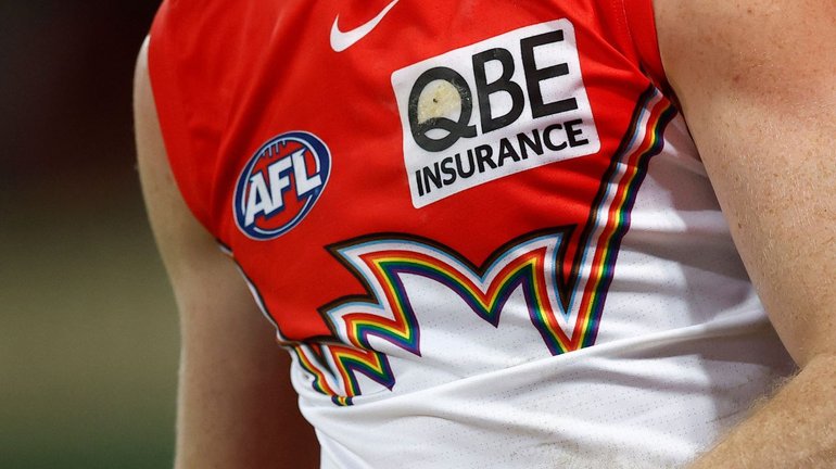 Sydney’s jumper for the Pride Game.