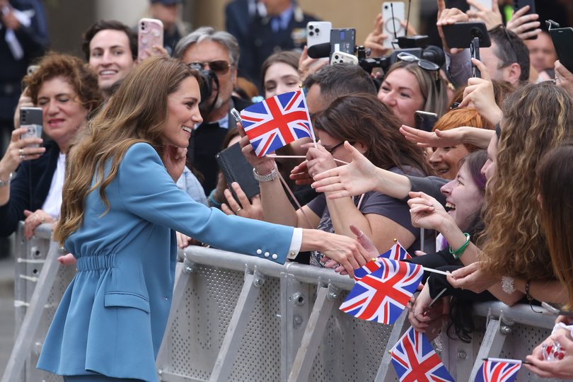 Britain’s Princess of Wales is touring Italy on her first trip abroad after undergoing cancer treatment.