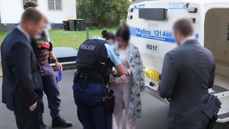 A 23-year-old woman has been arrested over a conspiracy to murder a well-known gangland figure. (HANDOUT/New South Wales Police Force)
