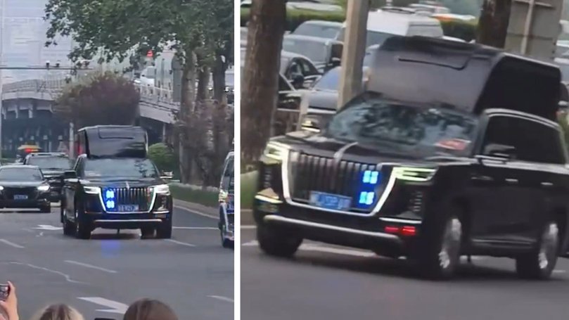 Speculation erupts over vehicle spotted in Trump's motorcade.