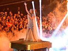 Australian singer Delta Goodrem rehearses for the second semi-final of the Eurovision Song Contest which starts at 5am AEST on Friday.