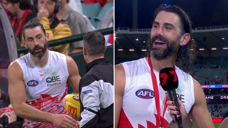 Brodie Grundy has laughed off an on-field exchange with Craig McRae. 