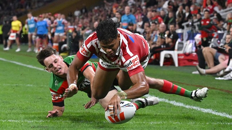 Selwyn Cobbo was in try-scoring form in a brilliant display against South Sydney. 