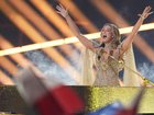 Delta Goodrem's performance of Eclipse has placed fourth in the Eurovision Song Contest in Vienna. (AP PHOTO)