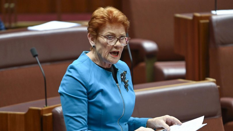 Pauline Hanson’s One Nation has surged in the polls. Picture: NewsWire / Martin Ollman
