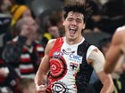 Charlie Banfield has sent his family into raptures after kicking his first AFL goal.