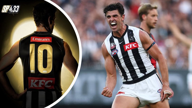 Collingwood have unveiled Scott Pendlebury's guernsey for his record-breaking 433rd AFL game.