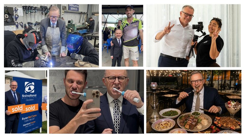 In dozens of posts online, Mr Albanese is AI-generated into team meetings, on the tools and helping product content shoots.