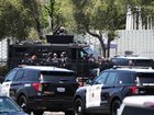 Police officers and their vehicles have surrounded the Islamic Center of San Diego. 