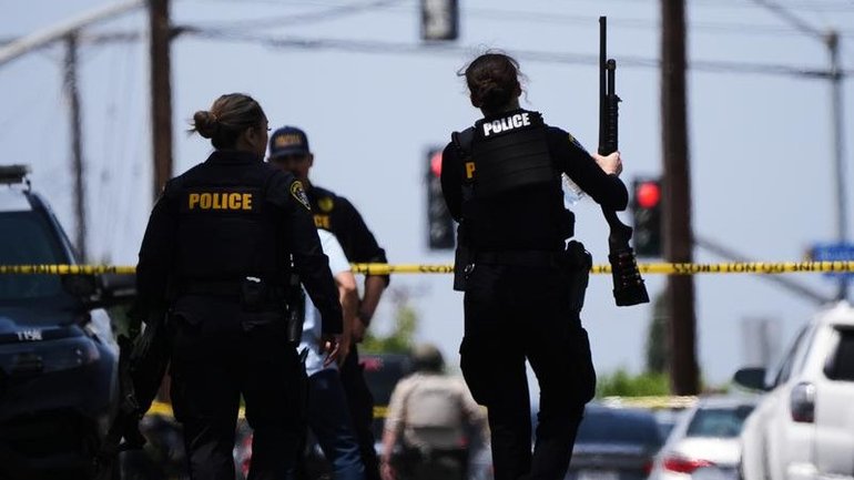 Five people, including two teen suspects, are dead after a shooting at a California Islamic centre. 