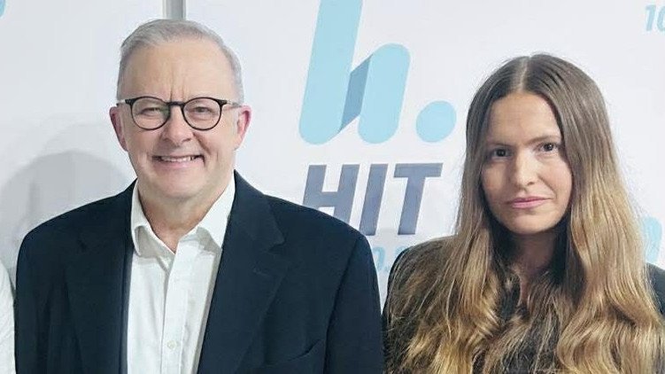 The Hit Network's Christie with Anthony Albanese.