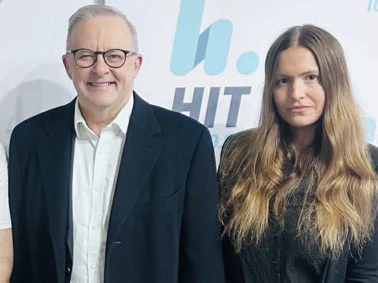 The Hit Network's Christie with Anthony Albanese.