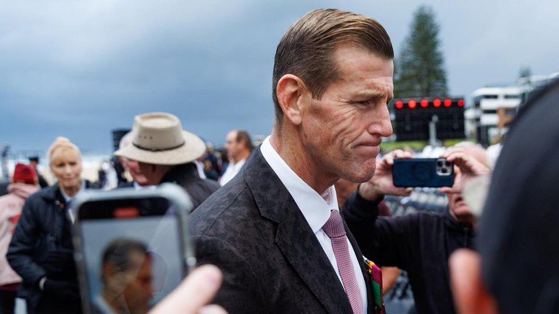 Former SAS soldier Ben Roberts-Smith at the Anzac Day dawn service in Currumbin, Queensland, this year.