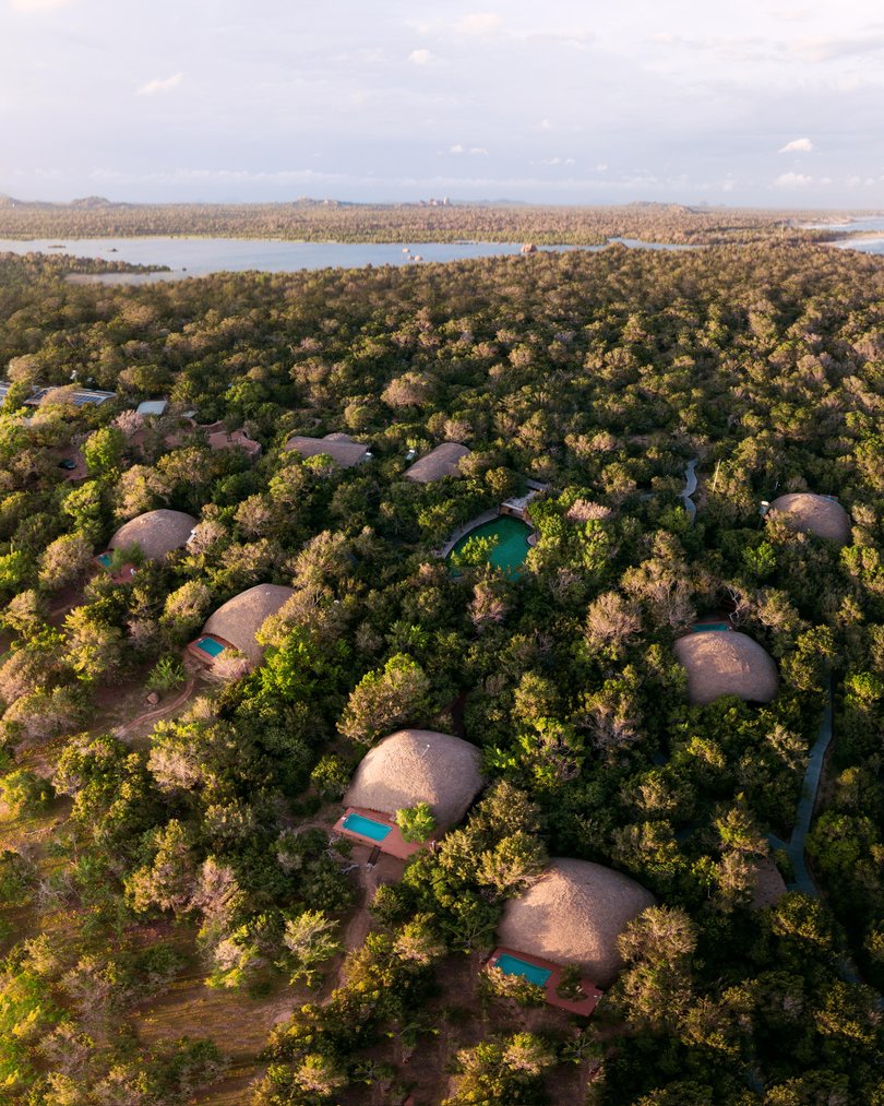 An aerial view of Yala National Park.