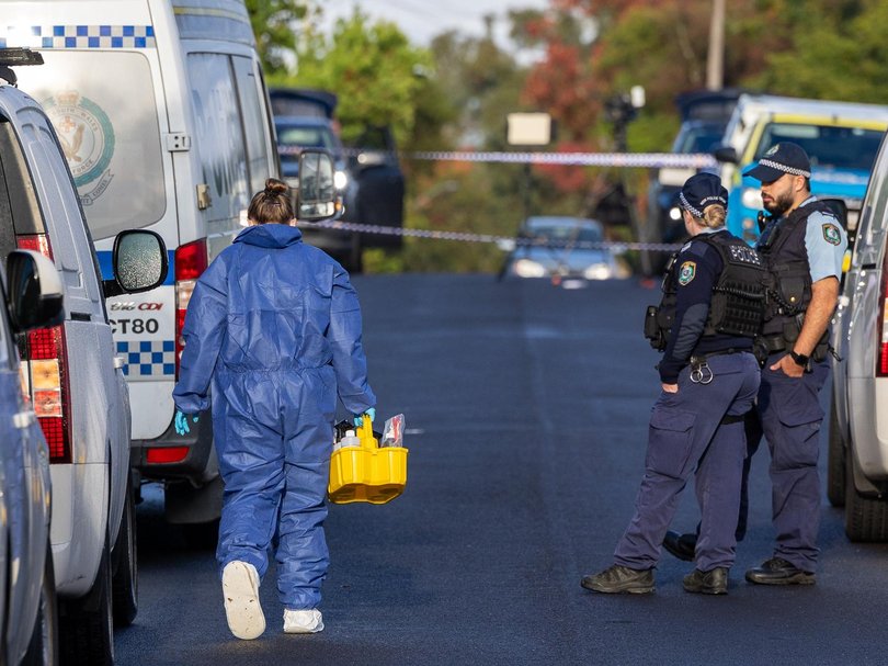 The forensic team are at the scene. Picture: Thomas Lisson / NewsWire