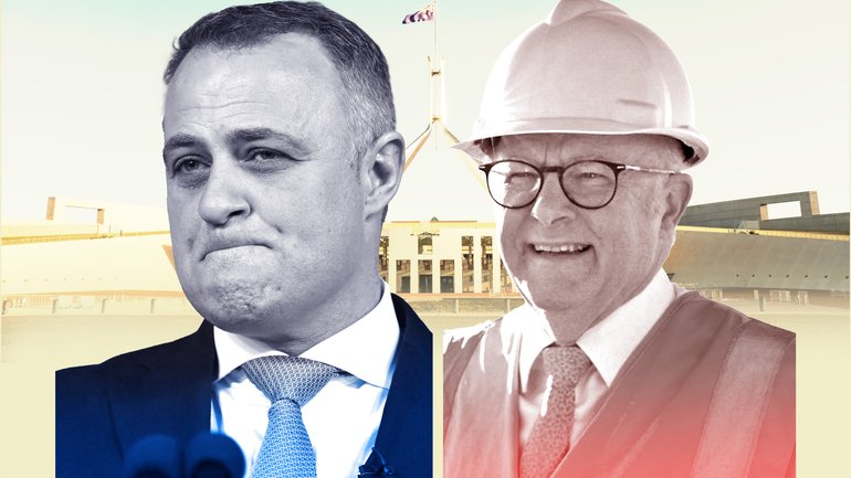 Tim Wilson and Anthony Albanese this week at the National Press Club and in the Perth CBD respectively.