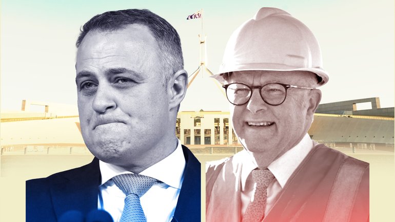 Tim Wilson and Anthony Albanese this week at the National Press Club and in the Perth CBD respectively.