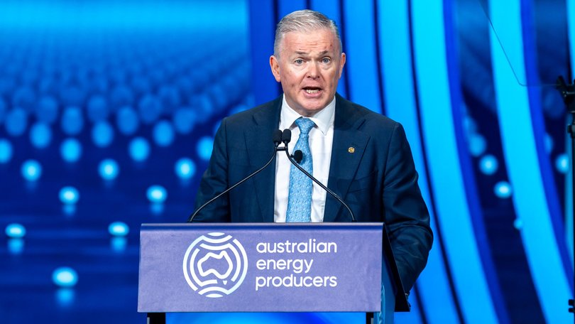 Santos boss Kevin Gallagher at the AEP conference in Adelaide on Wednesday. 