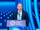 Santos boss Kevin Gallagher at the AEP conference in Adelaide on Wednesday. 