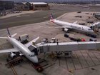 A sinkhole has forced the closure of one of the runways at New York’s LaGuardia airport, prompting cancellations and delays and ongoing emergency repairs.