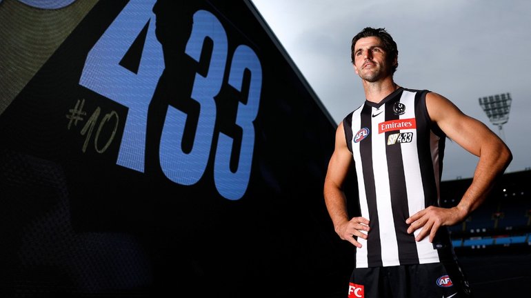Scott Pendlebury will break the all-time VFL/AFL games record this Saturday.