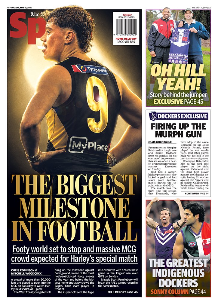 The backpage of Tuesday's The West Australian.