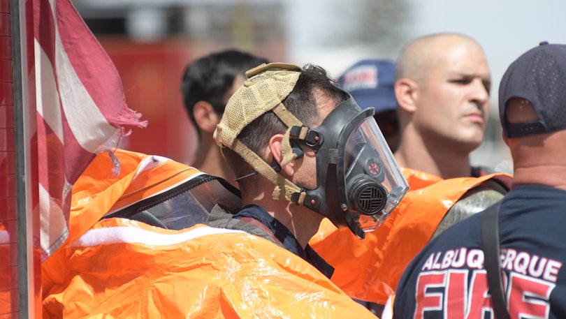 Albuquerque Fire Rescue Hazmat teams were called to the house where they took samples of the substance and decontaminated the property.