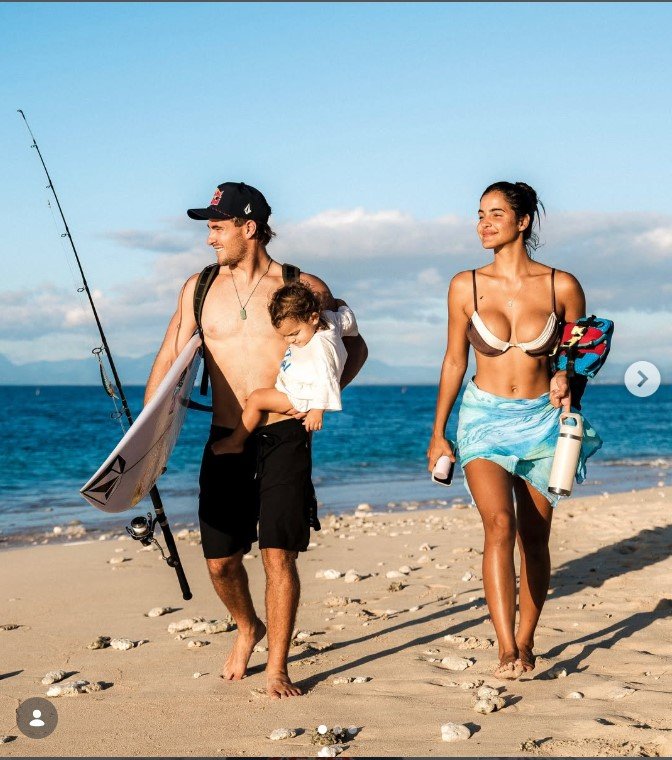 Jack Robinson and wife Julia Muniz Robinson and son Zen.