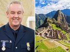 Victorian police officer Mathew Cameron Patron, 53, fell to his death. 
