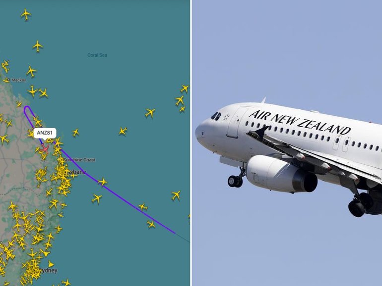 An Air New Zealand flight to Hong Kong has made an unscheduled landing in Brisbane.