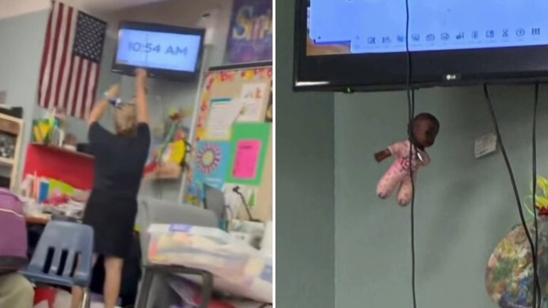 When the students called out the disgusting act, their teacher laughed it off as a joke.