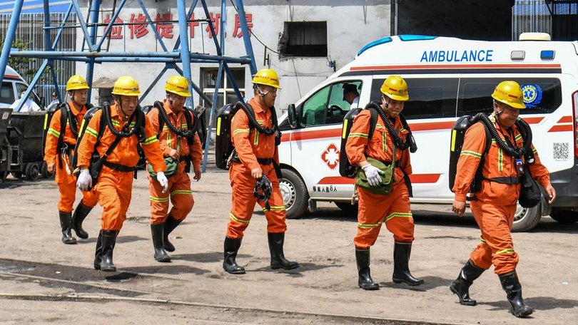 Rescue operations are ongoing at the Liushenyu coalmine following a gas explosion. (AP PHOTO)