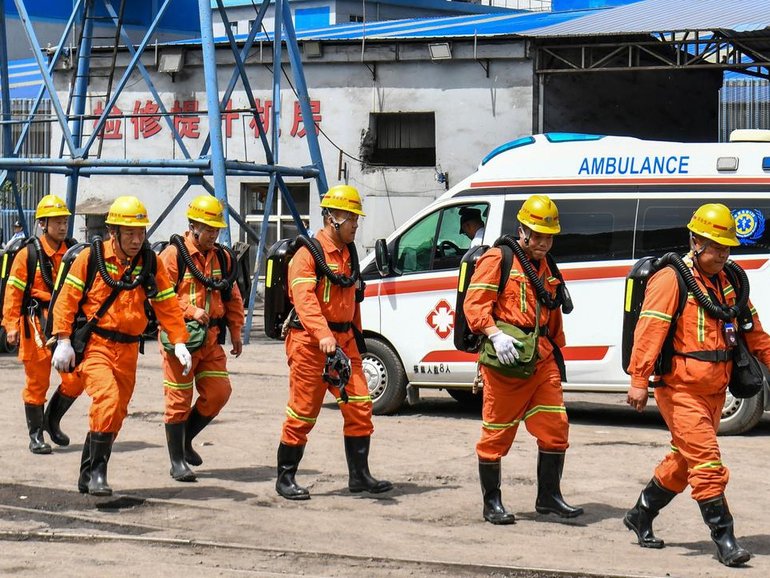 Rescue operations are ongoing at the Liushenyu coalmine following a gas explosion. (AP PHOTO)