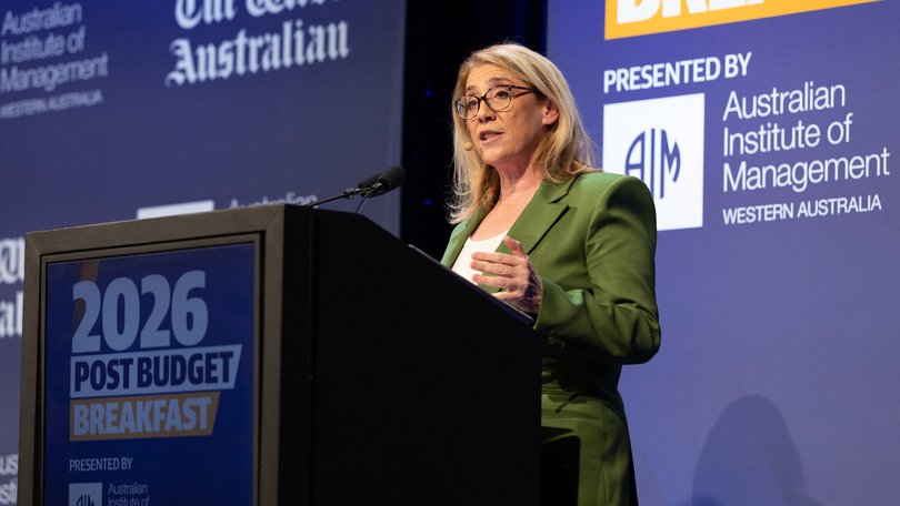 Post Budget Breakfast with Rita Saffioti at Crown Ballroom, Crown Towers on Friday May 8th, 2026.
Rita Saffioti.
Picture by John Koh.