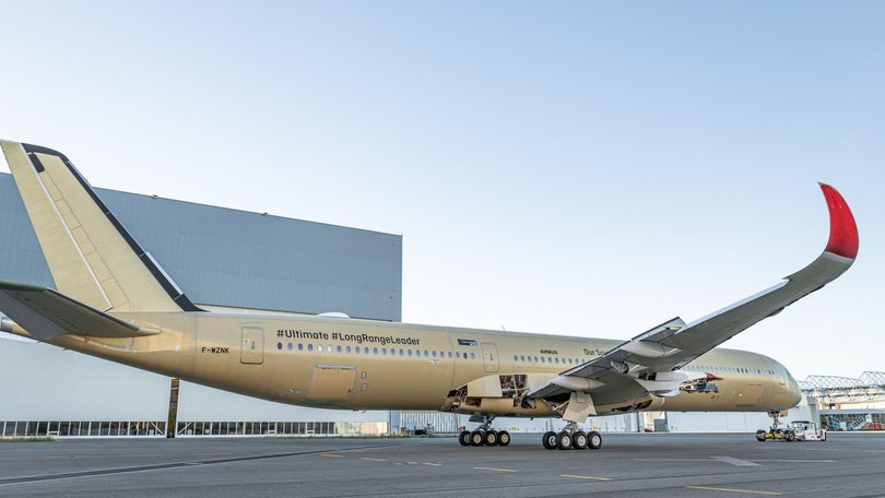 The Qantas aircraft set to make a significant step towards the airline’s historic non-stop flights between Australia and London and New York. 