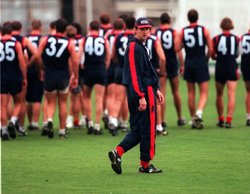 Neale Daniher as coach of Melbourne.