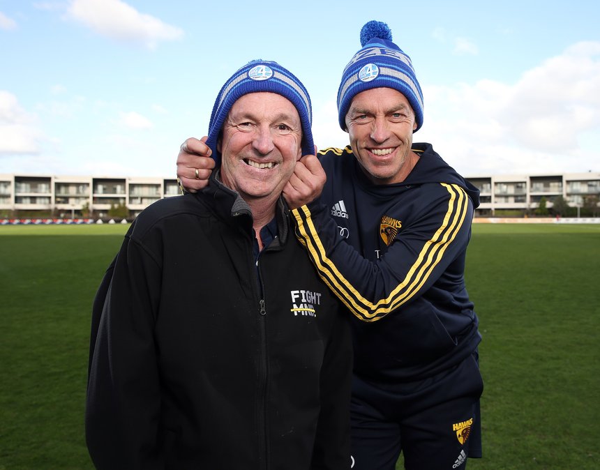 Neale Daniher and former Hawthorn coach Alistair Clarkson.