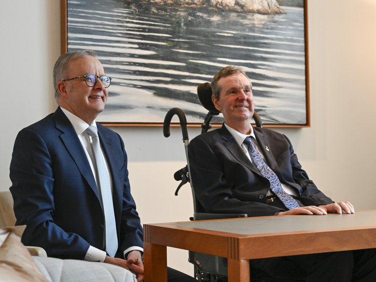 Parliamentary proceedings have taken a back seat for a few moments as Anthony Albanese and Angus Taylor delivered heartfelt tributes to AFL legend Neale Daniher.