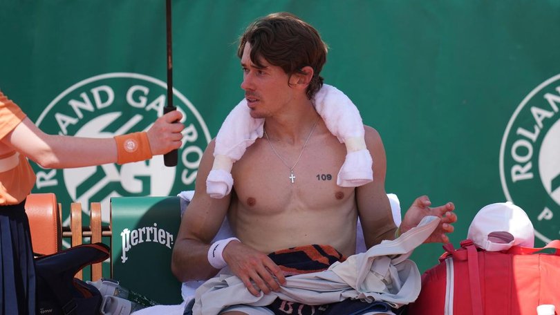 Alex De Minaur will be grateful for a match off in Paris with the French capital sweltering.  (AP PHOTO)