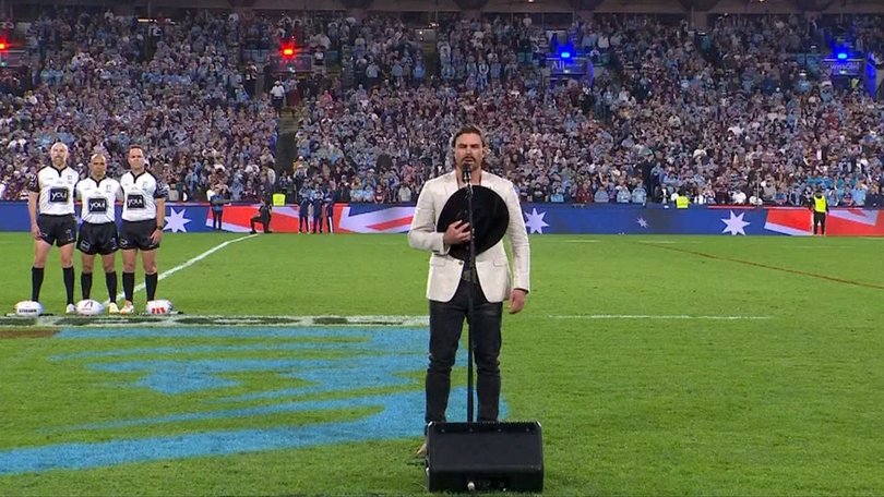 Robbie Mortimer has been torched by fans for his rendition of the national anthem.
