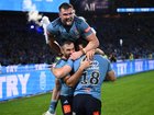 NSW have come from behind to beat Queensland with Ethan Strange (top) starring on debut. (Dan Himbrechts/AAP PHOTOS)