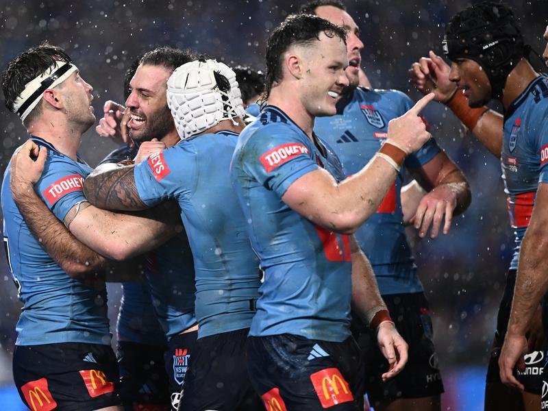 Debutant Ethan Strange has guided NSW to a thrilling series-opening win on a wet night in Sydney.
