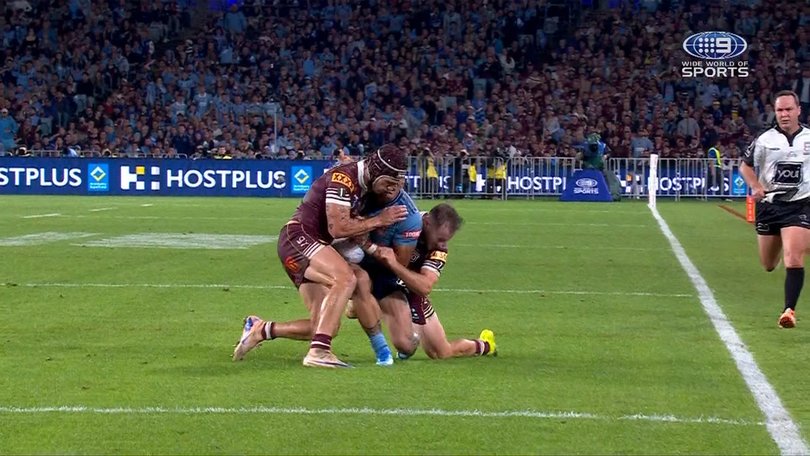The contact was mostly head on head, but he was still sent off.