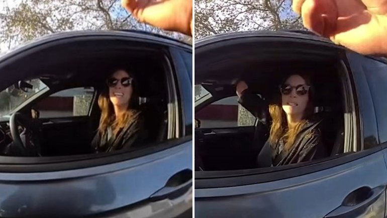 Police bodycam footage has gone viral after an influencer was pulled over for alleged distracted driving.