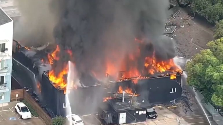 At least four have been killed so far in the blaze.