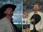 Country singer Robbie Mortimer has responded to critics of his version of Advance Australia Fair. 