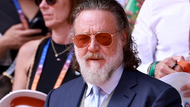 Russell Crowe at the French Open.